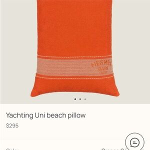 Hermès Vibrant Orange Beach Pillow